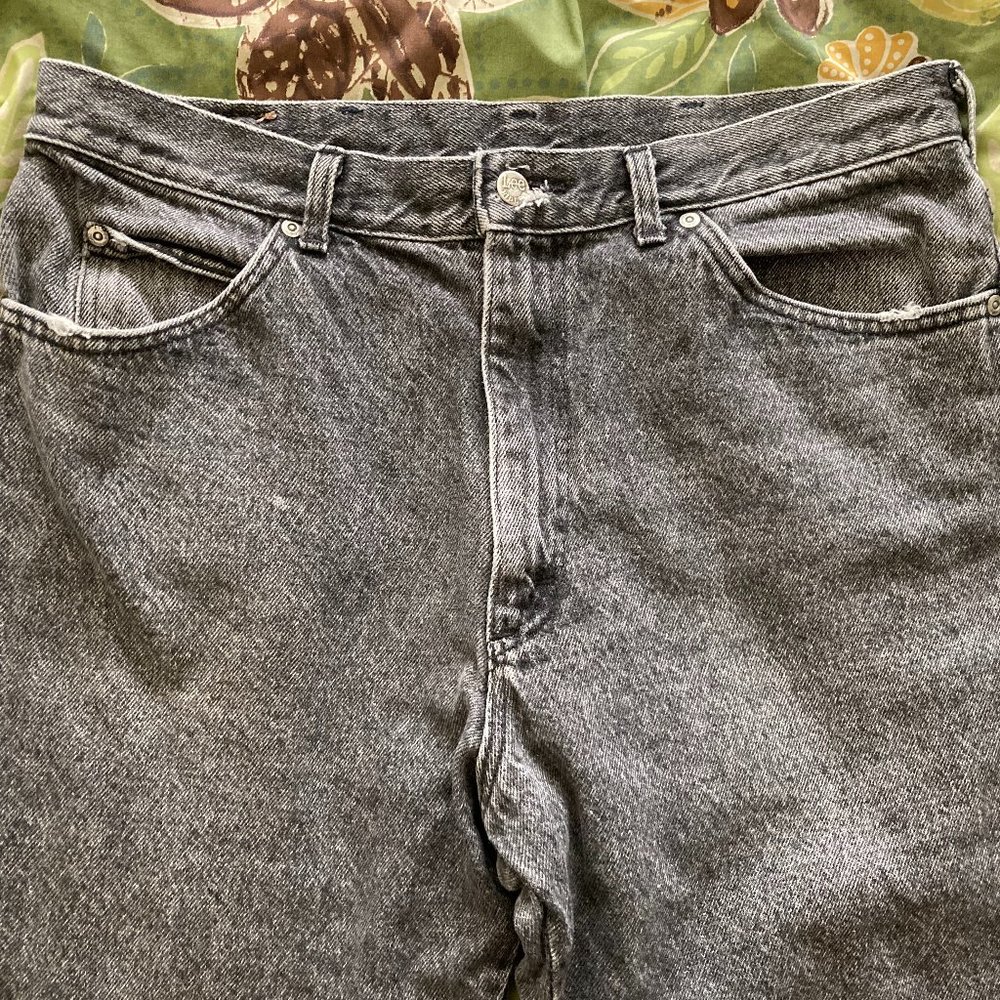100% Cotton Black Stone Wash Menswear Lee Jeans  36/34